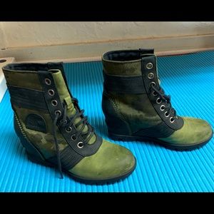 Sorel Lexie Wedge Camo 8.5